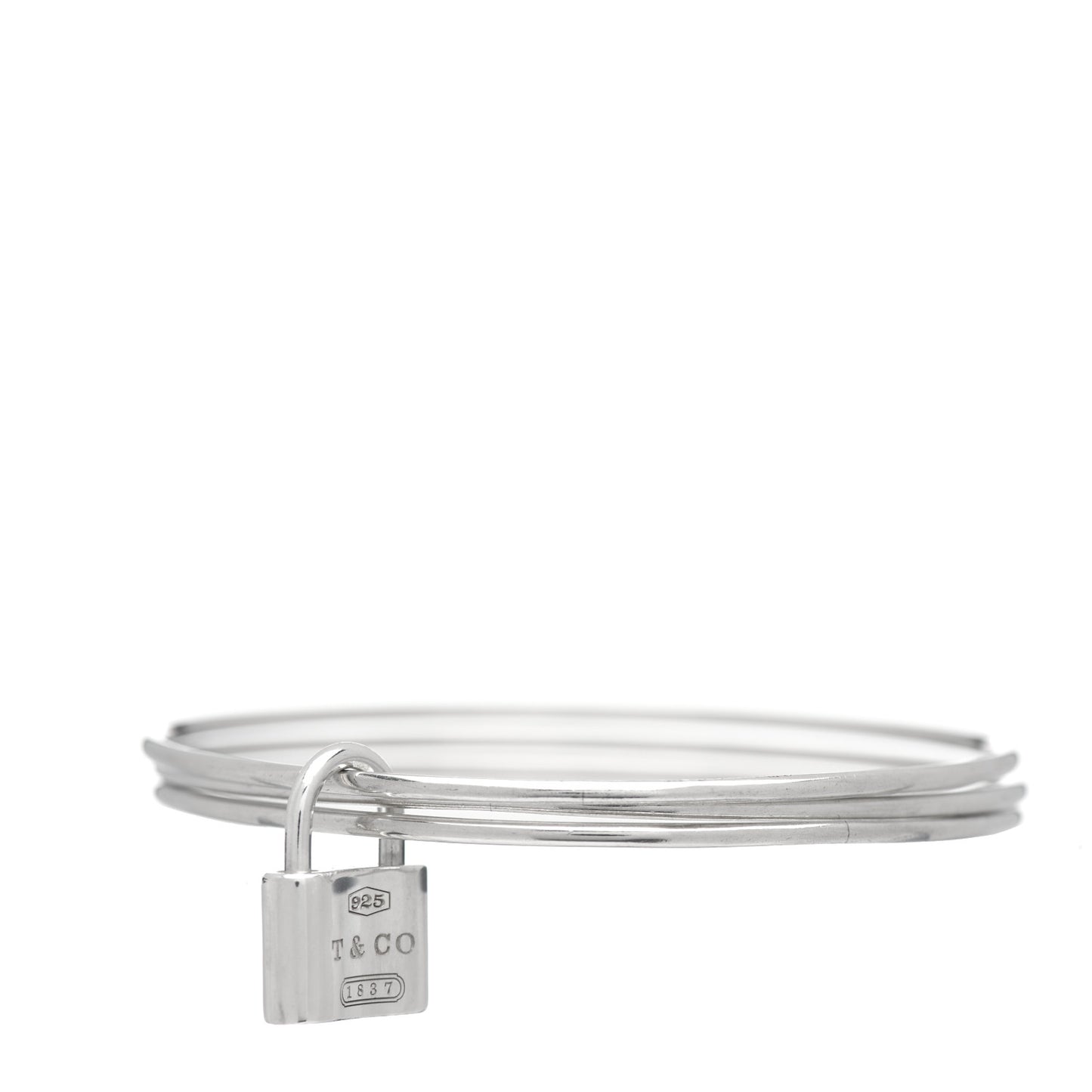 Sterling Silver 1837 Triple Bangle Lock Bracelet