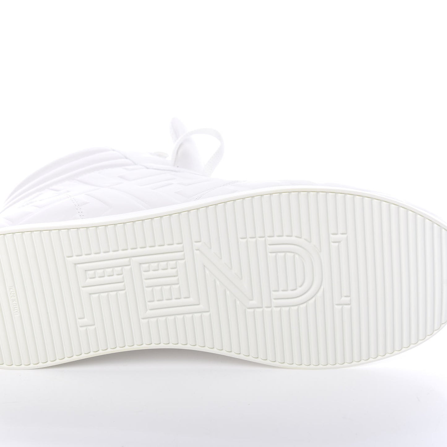 Nappa Macro FF Embossed Womens High Top Sneakers 39 White Ice