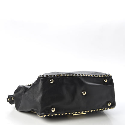 Valentino Garavani Vitello Medium Rockstud Tote Black 3 of 8