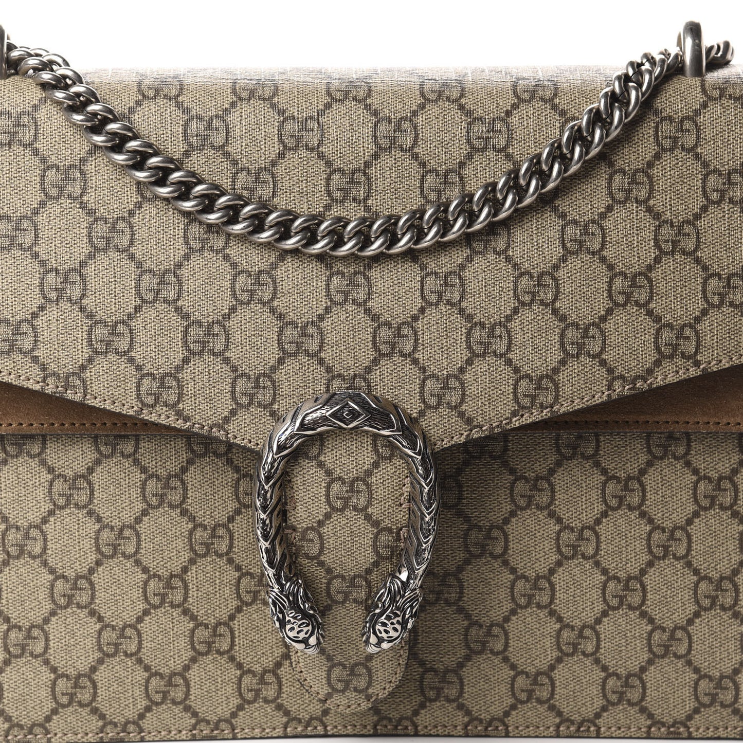 GG Supreme Monogram Medium Dionysus Shoulder Bag Taupe