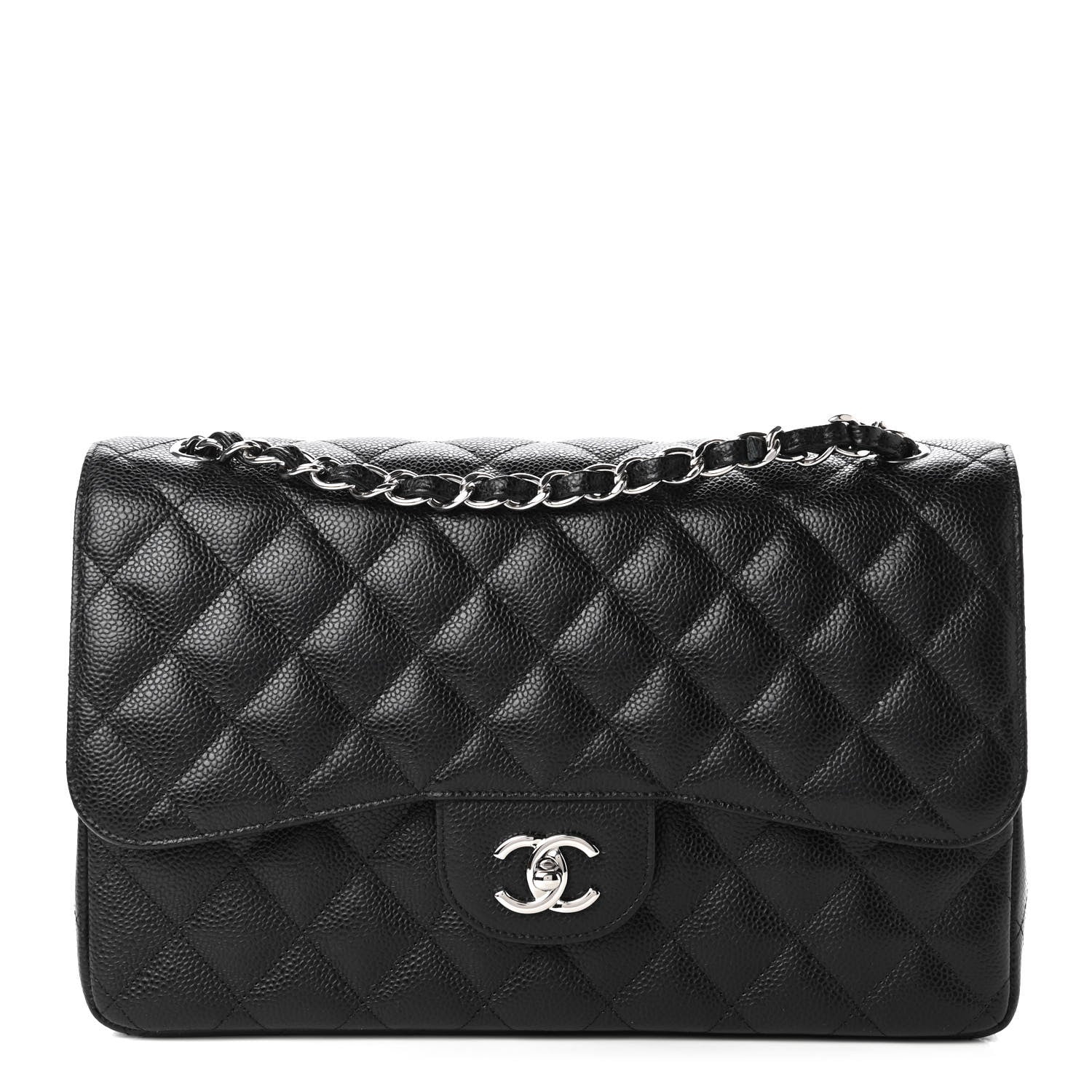 Chanel Caviar Quilted Jumbo Double Flap Black 1 of 10