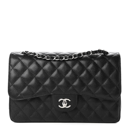 Chanel Caviar Quilted Jumbo Double Flap Black 1 of 10
