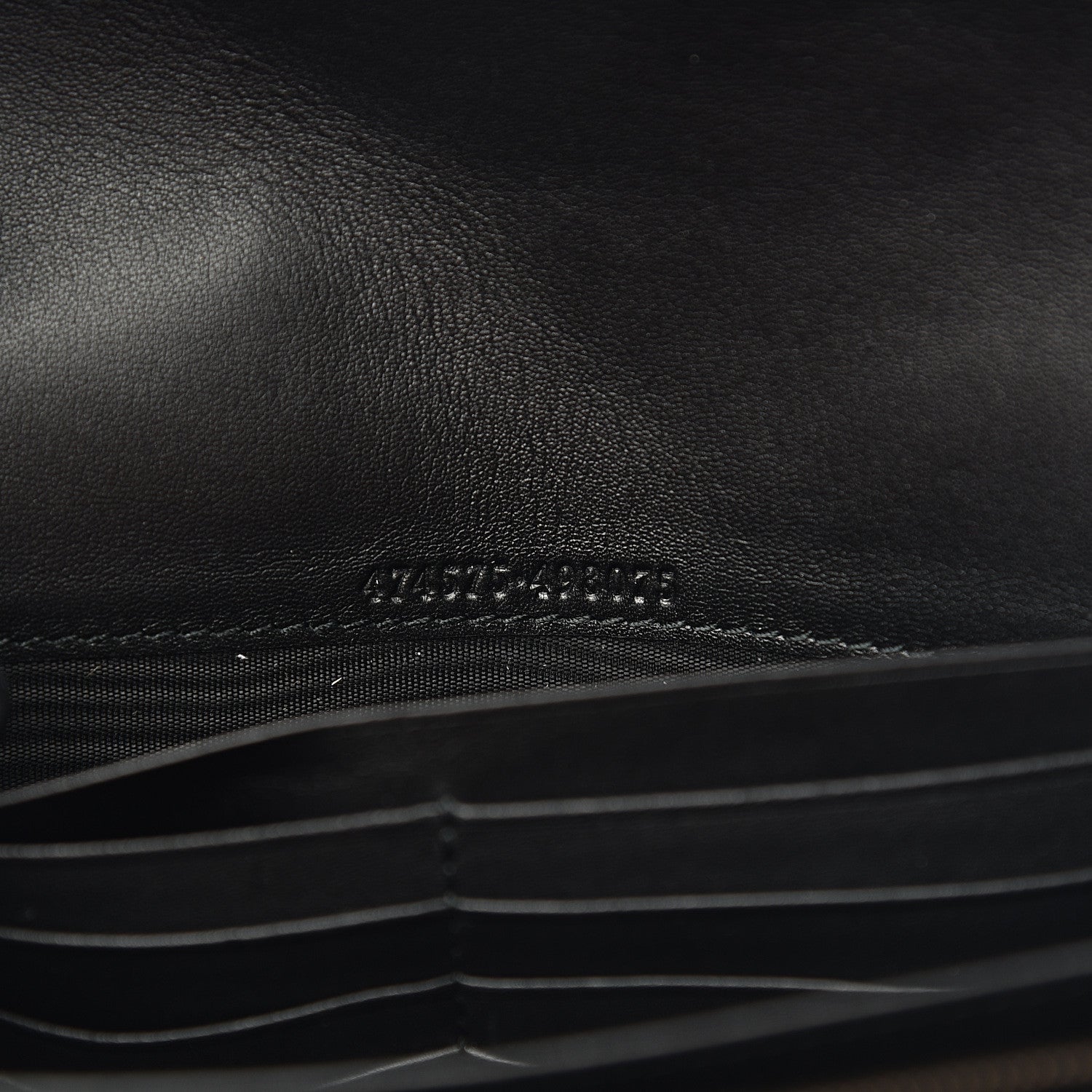 Gucci Velvet Matelasse GG Marmont Chain Wallet Black 6 of 9