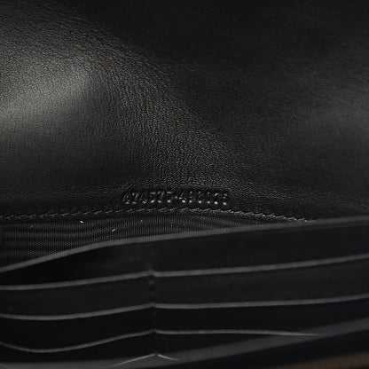 Gucci Velvet Matelasse GG Marmont Chain Wallet Black 6 of 9