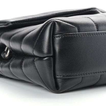 Saint Laurent Calfskin Y Quilted Monogram Toy Loulou Crossbody Bag Black 7 of 10