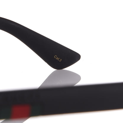 Gucci Square Frame Web Sunglasses GG0008S Black 7 of 9