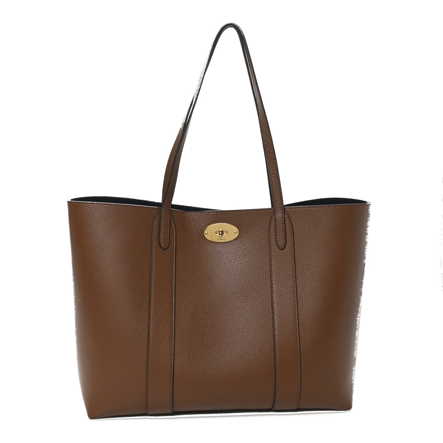 Mulberry Small Classic Grain Bayswater Tote Oak Oxford Blue 1 of 10