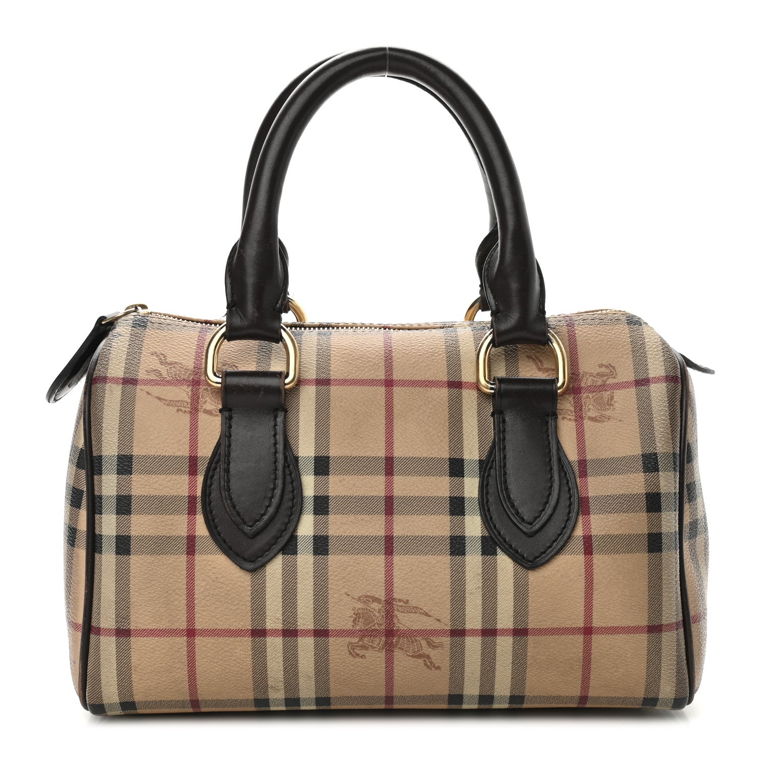 Burberry Haymarket Check Small Chester Bowling Bag Chocolate 1 of 12
