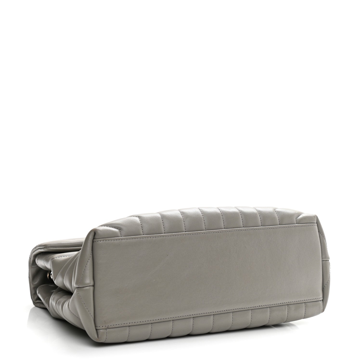 Saint Laurent Calfskin Y Quilted Monogram Medium Loulou Chain Satchel Granite 4 of 9