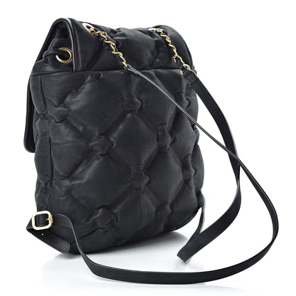 Chanel Iridescent Calfskin Quilted Chesterfield Backpack Black 4 of 12
