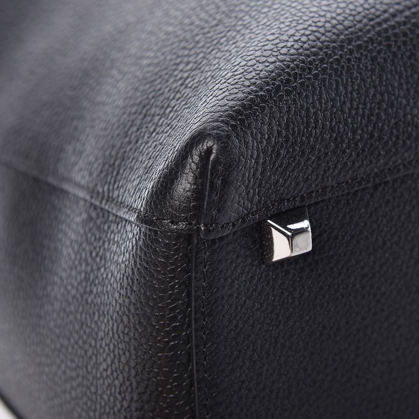 Grained Calfskin Large Ella Boston Black