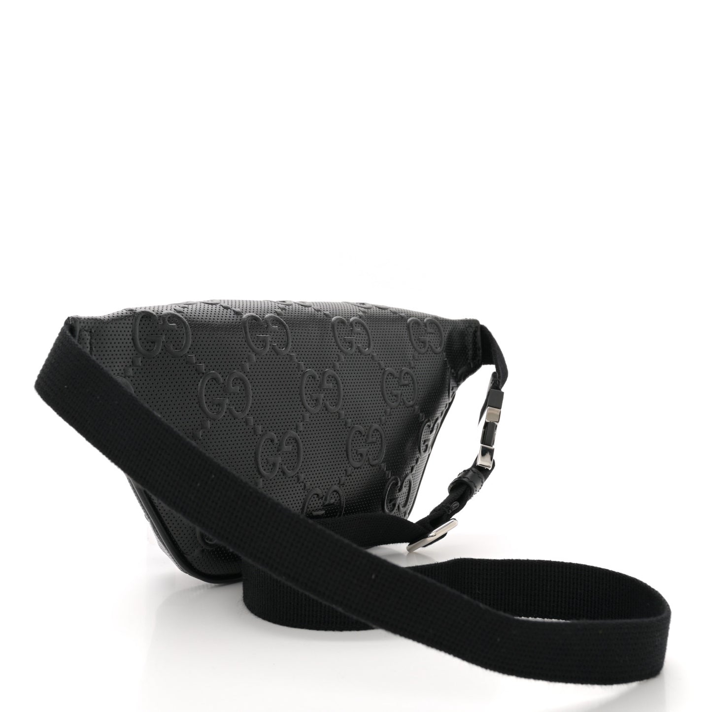 Calfskin GG Tennis Embossed Belt Bag Black
