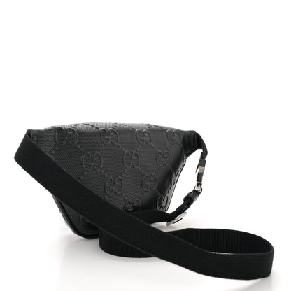 Gucci Calfskin GG Tennis Embossed Belt Bag Black 3 of 10