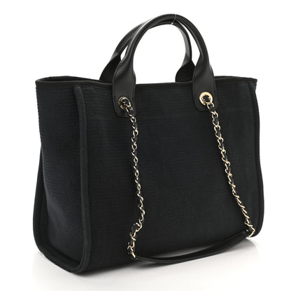 Chanel Mixed Fibers Small Deauville Tote Black 4 of 11