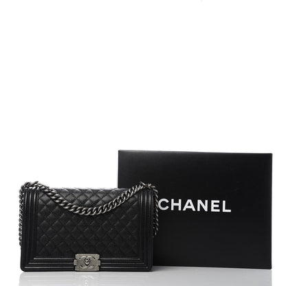 Chanel Caviar Quilted New Medium Boy Flap Black 9 of 9