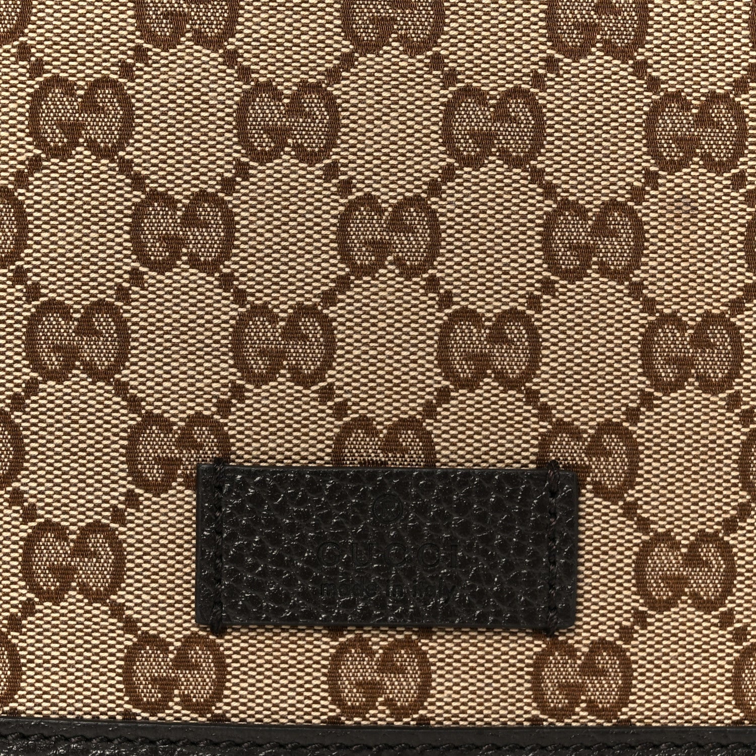 Gucci Monogram Flap Messenger Bag Beige Dark Brown 9 of 11