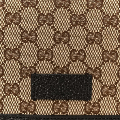 Gucci Monogram Flap Messenger Bag Beige Dark Brown 9 of 11