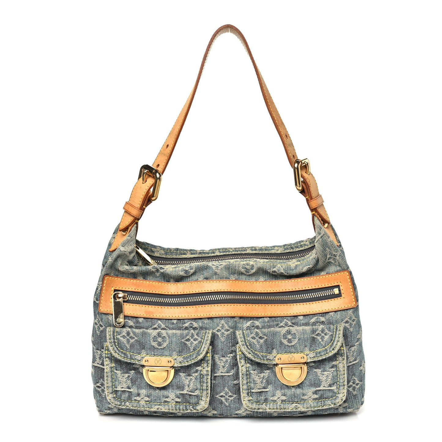 Monogram Denim Baggy PM Blue
