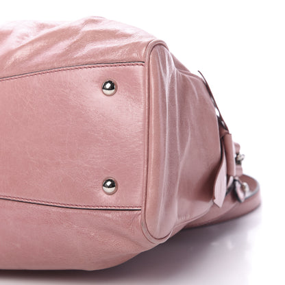 Miu Miu Vitello Lux Bow Tote Mughetto 9 of 13