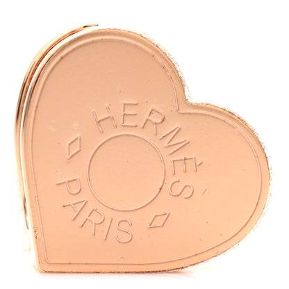 Hermes Rose Gold Plated Brass Mini Coeur Twilly Scarf Ring 1 of 4