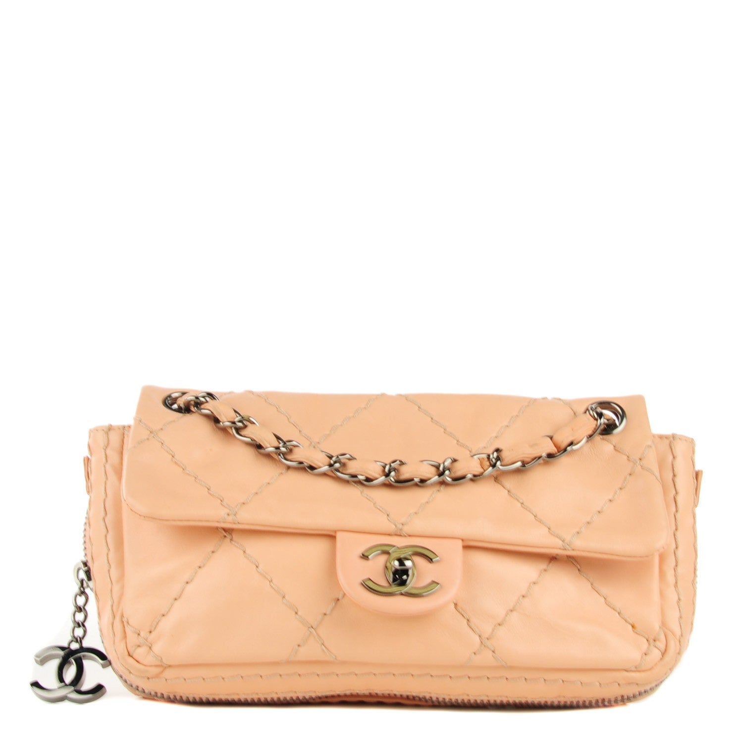 Chanel Calfskin Expandable Flap Light Pink 1 of 8