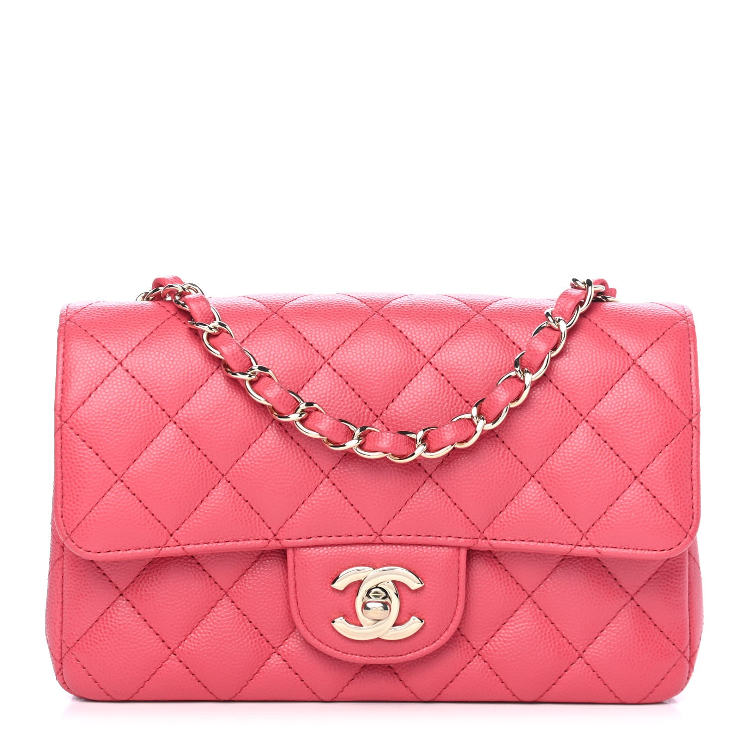 Chanel Caviar Quilted Mini Rectangular Flap Dark Pink 1 of 4
