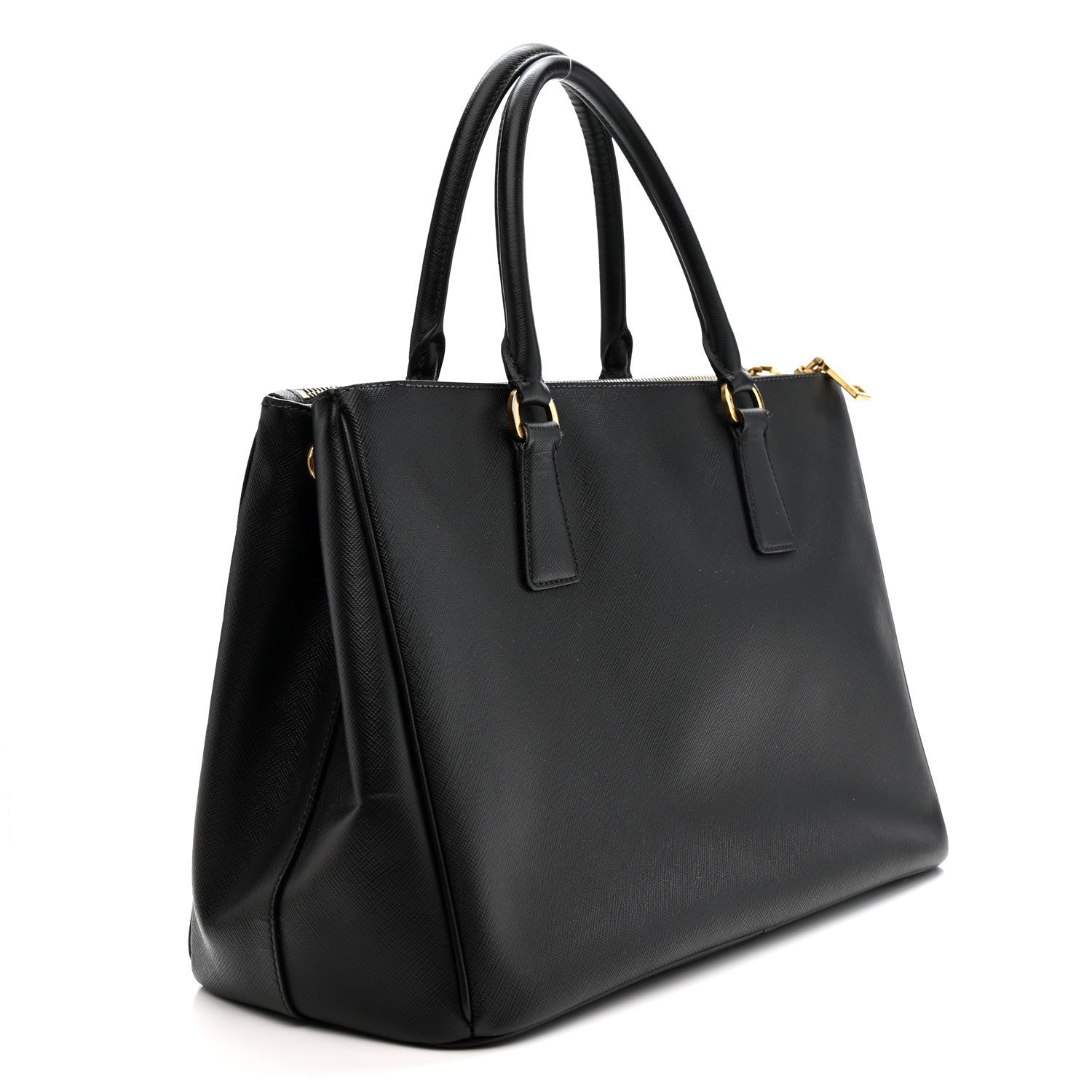 Prada Saffiano Lux Medium Double Zip Black 3 of 13