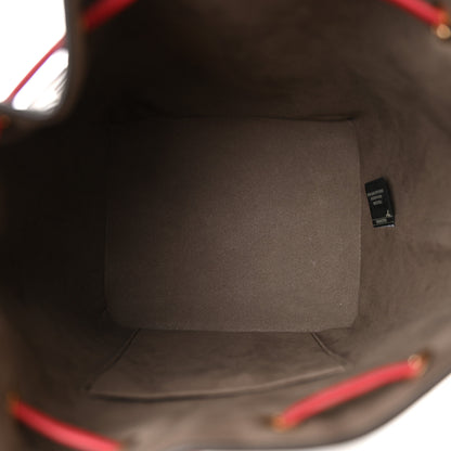 Fendi Vitello Grace F is Fendi Bi-Color FF 1974 Embossed Grande Mon Tresor Bucket Bag Maya Black Fragola 5 of 13