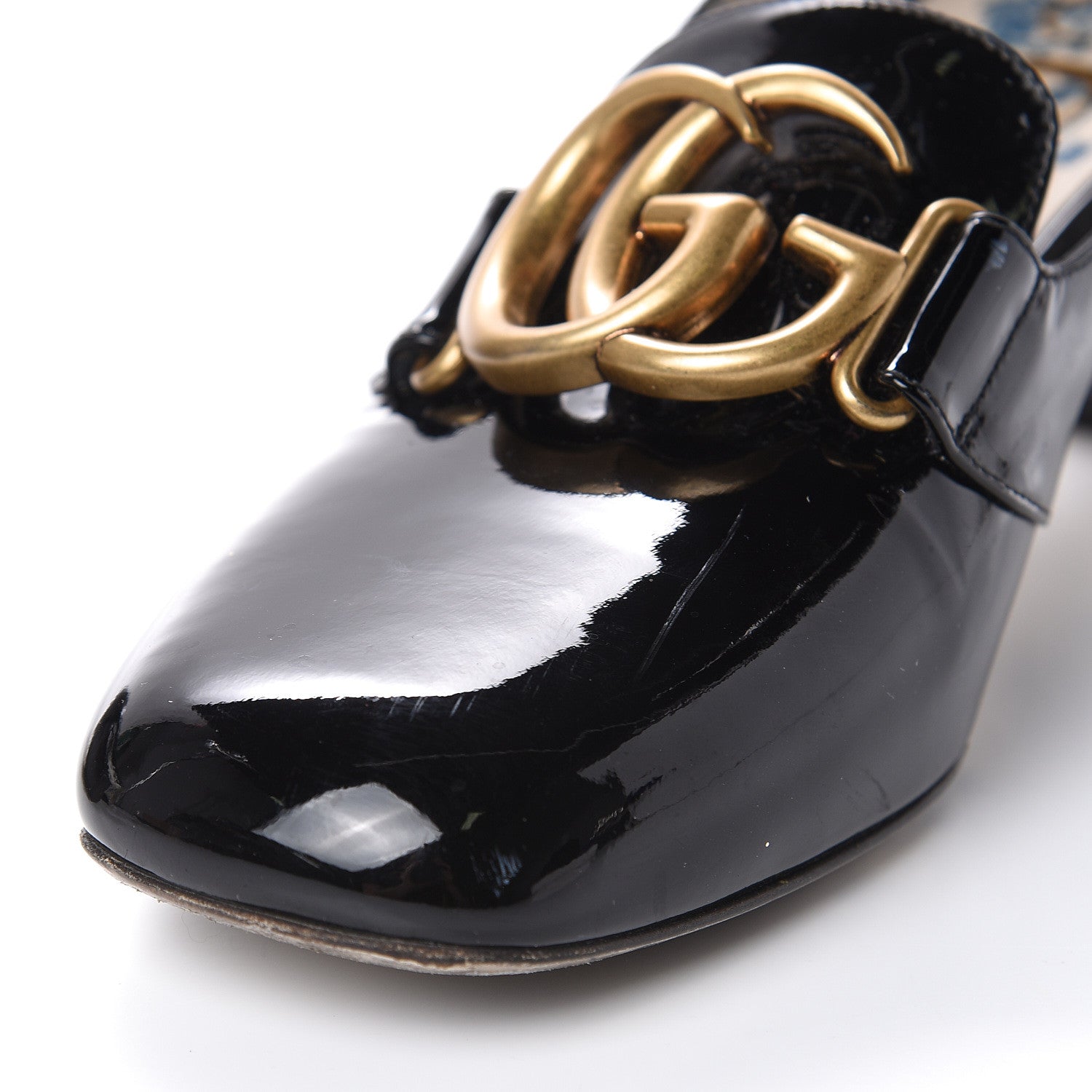 Gucci Vernice GG Victoire 55mm Loafer Pumps 39 Black 9 of 13