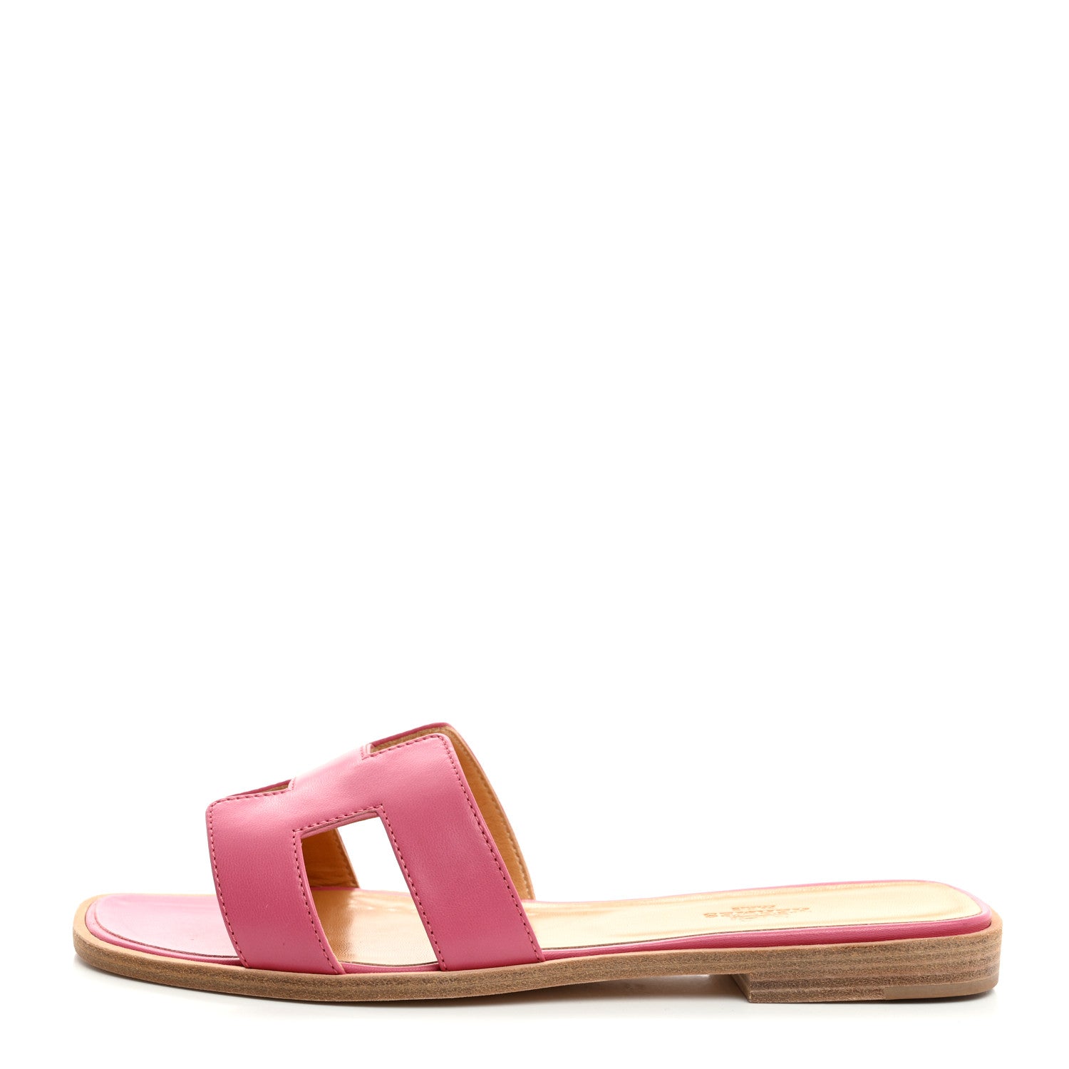 Hermes Box Calfskin Oran Sandals 39 Rose Petale 1 of 8