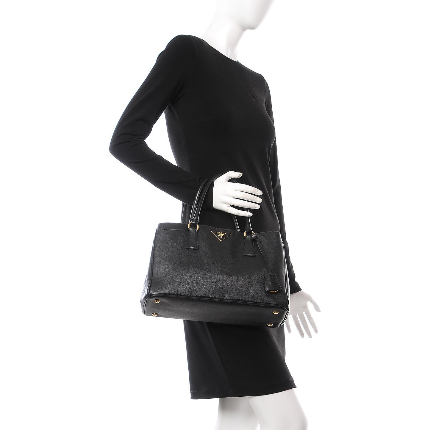 Saffiano Lux Medium Tote Nero Black