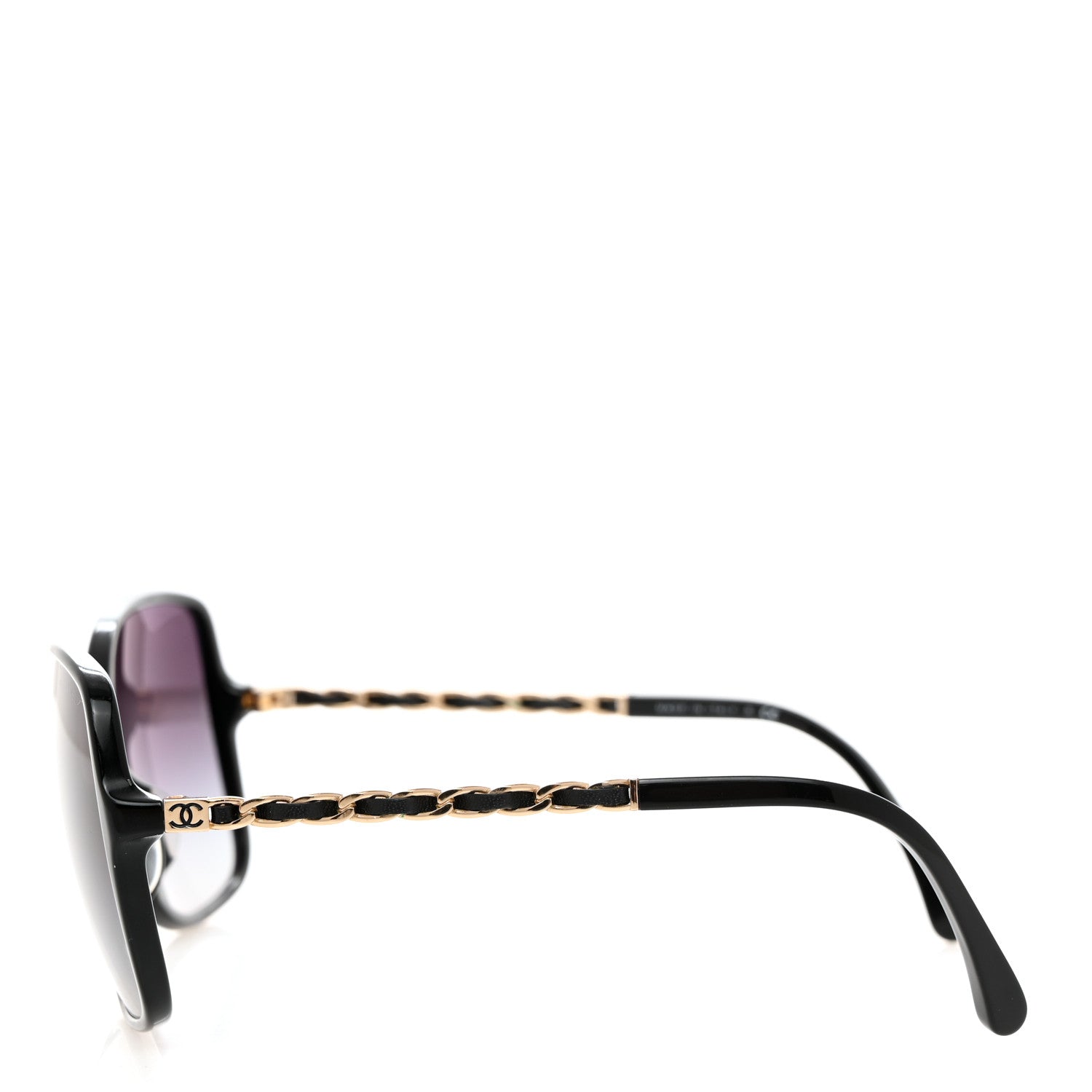 Chanel Lambskin Square Chain Sunglasses 5210-Q Black 4 of 11