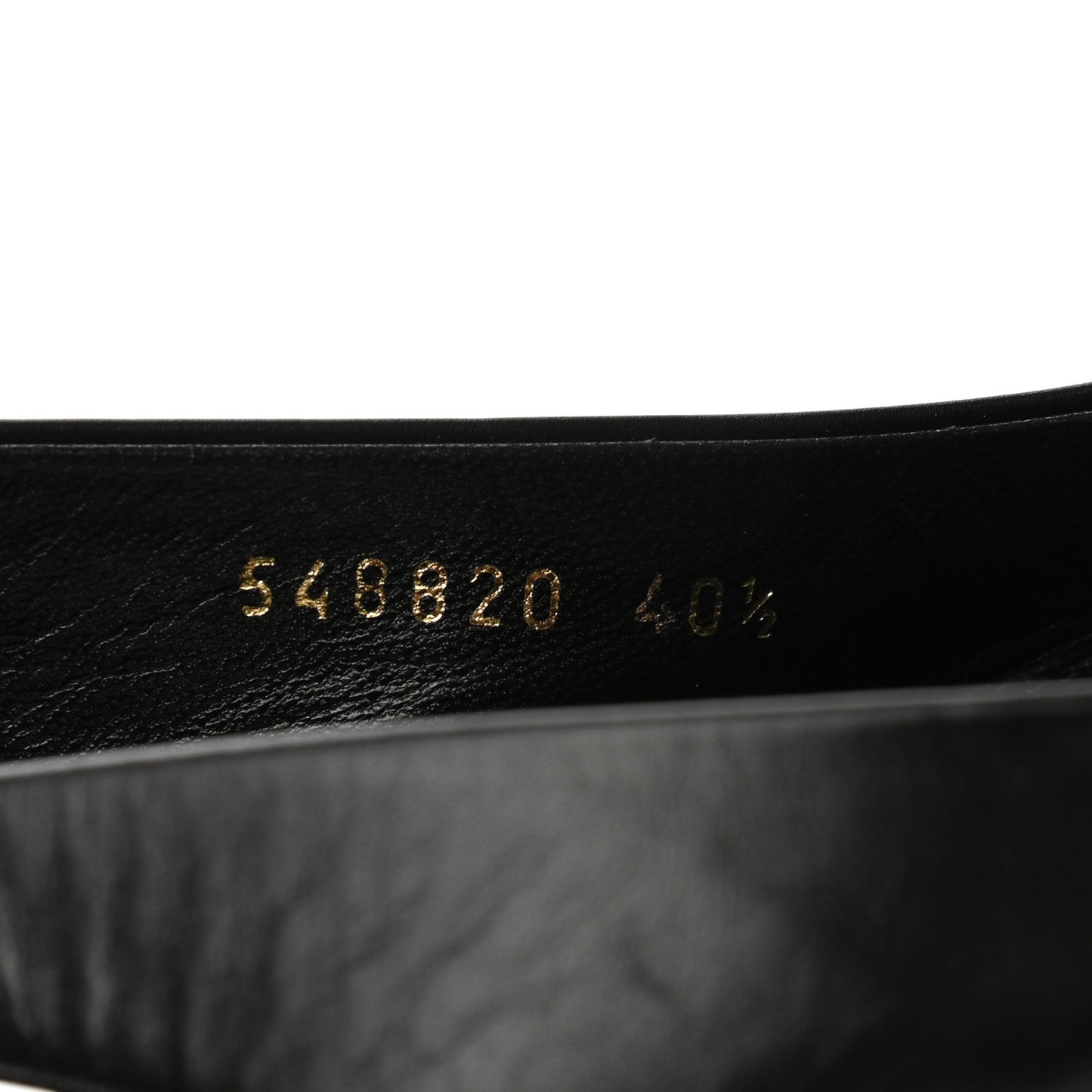 Calfskin BB Knife Pointy Toe Slingback Flats 40.5 Black