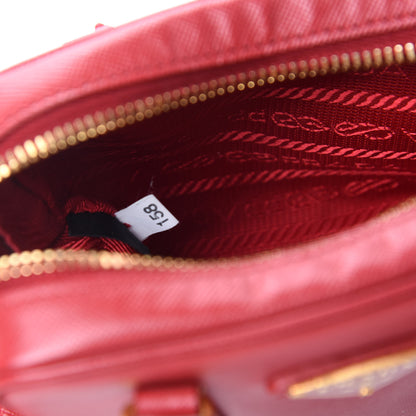 Prada Saffiano Lux Mini Top Handle Crossbody Bag Fuoco 12 of 14