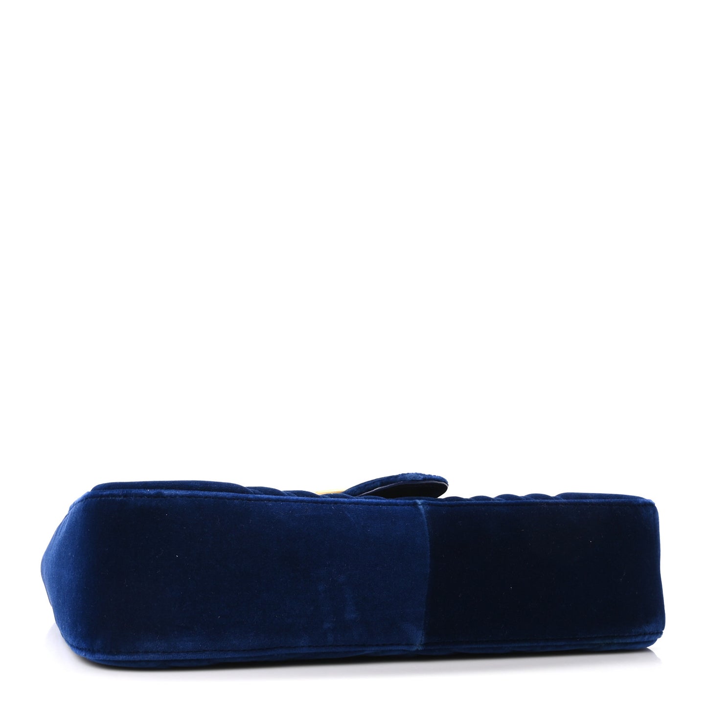 Velvet Matelasse Medium GG Marmont Shoulder Bag Cobalt Blue