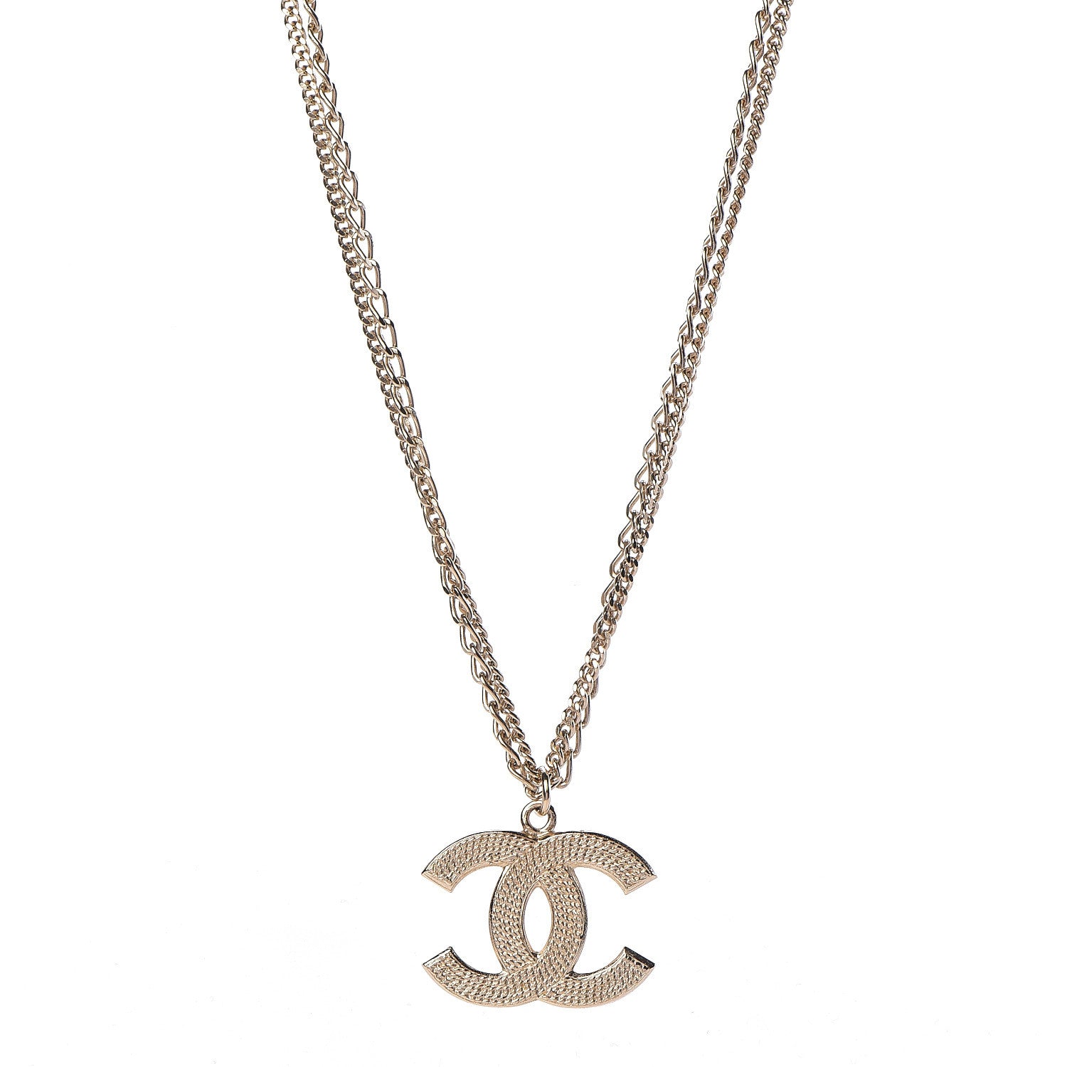 Chanel Double Chain CC Necklace Gold 1 of 6