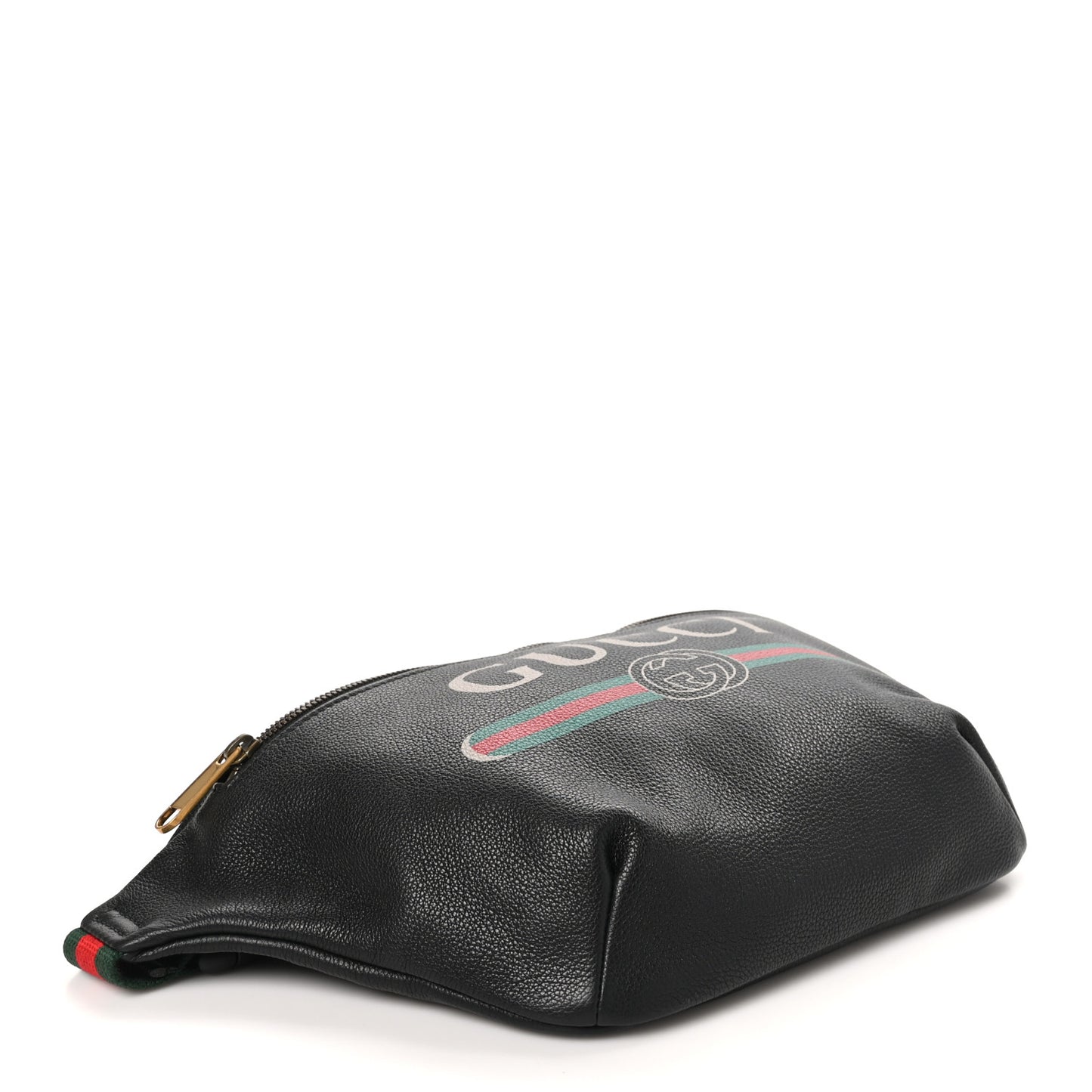 Grained Calfskin Logo Belt Bag Black