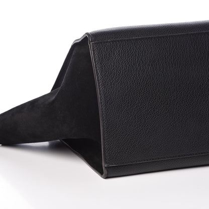 Celine Drummed Calfskin Suede Small Trapeze Black 10 of 13