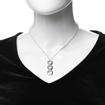 Tiffany Sterling Silver Cushion Square Link Pendant Necklace 2 of 5