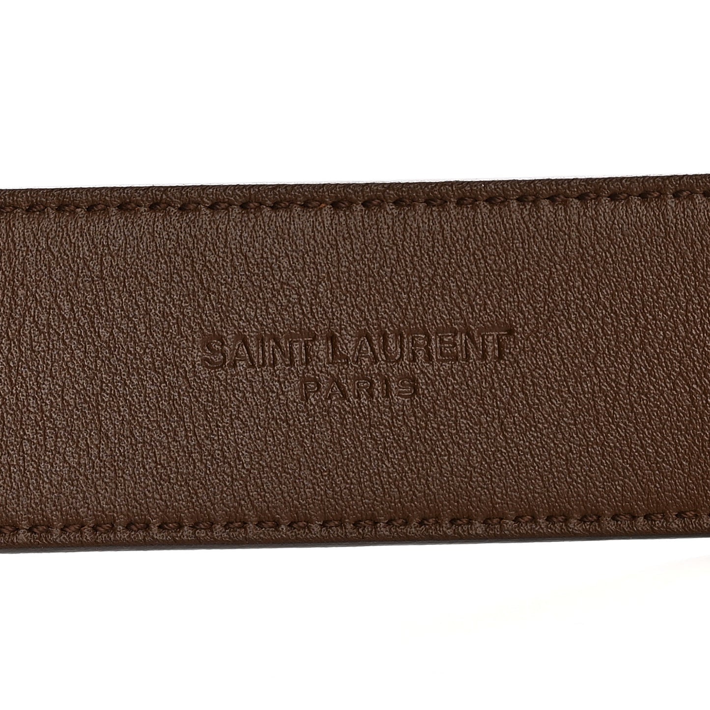 Smooth Calfskin Monogram Square Buckle Belt 80 32 Brown