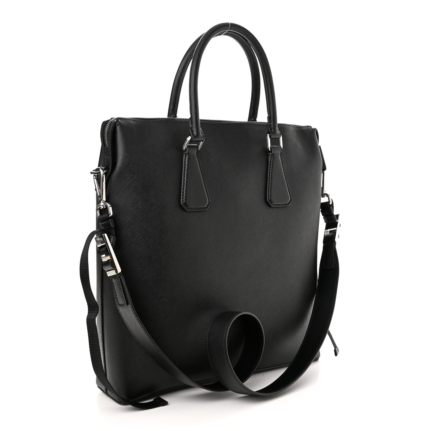 Prada Saffiano Travel Tote Black 2 of 10