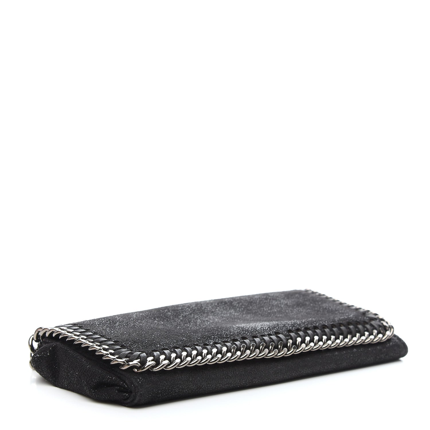 Stella McCartney Shaggy Deer Falabella Flap Wallet Black 4 of 7