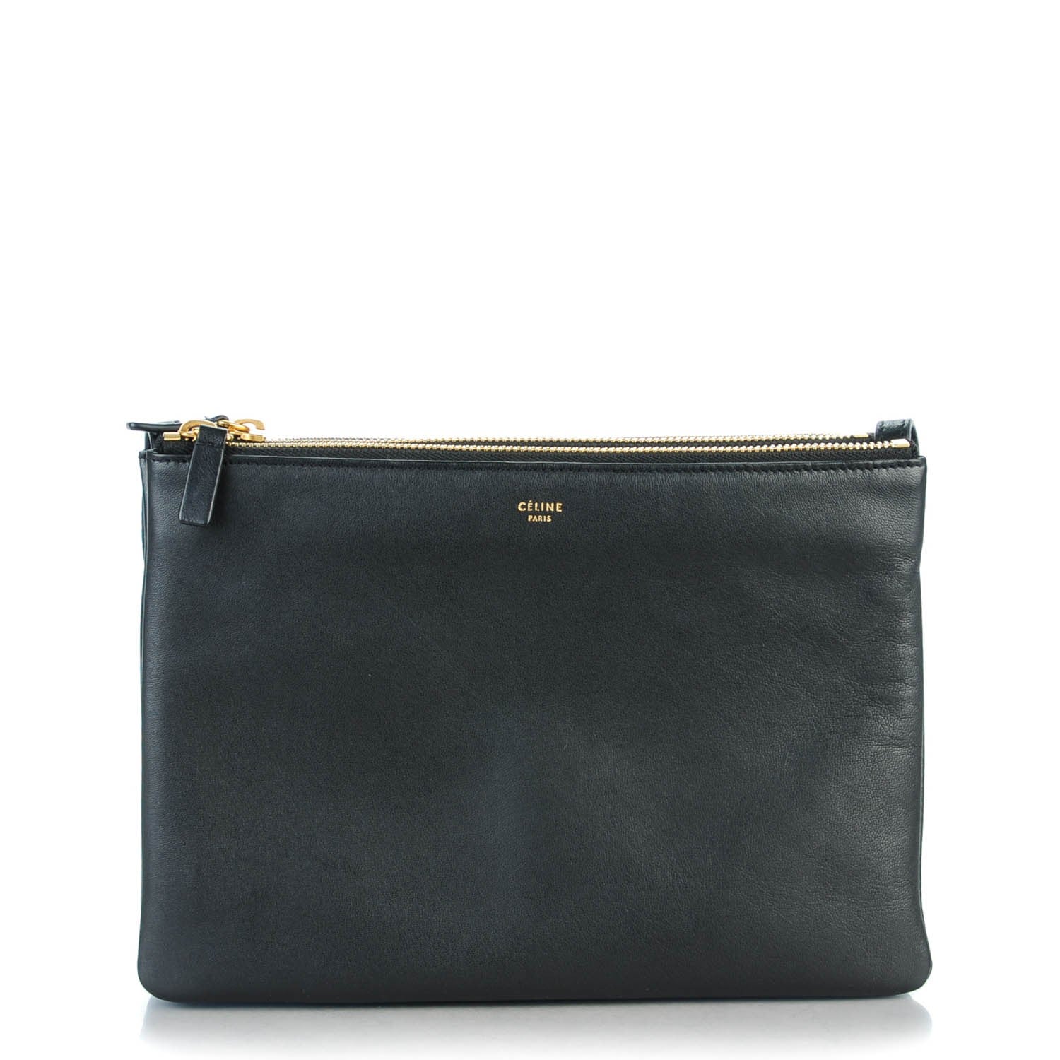Celine Lambskin Large Trio Crossbody Bag Black 1 of 7