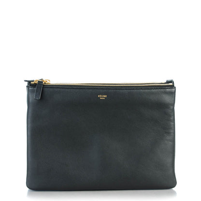 Celine Lambskin Large Trio Crossbody Bag Black 1 of 7