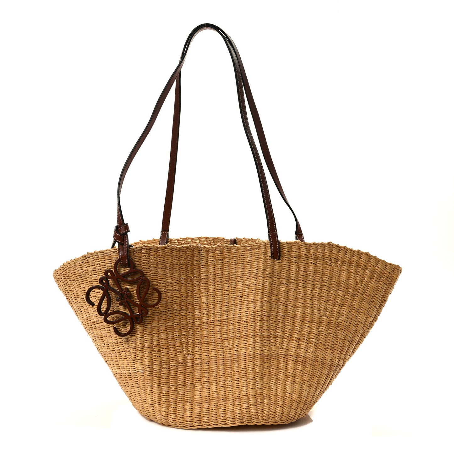 Calfskin Raffia Paulas Ibiza Small Basket Tote Bag Natural Tan