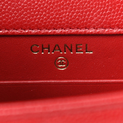 Chanel Caviar Quilted Classic Phone Holder Red 6 of 11