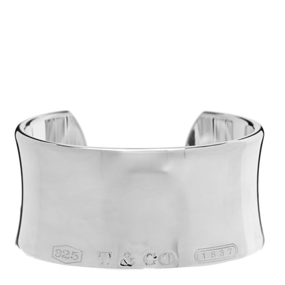 Tiffany Sterling Silver Wide 1837 Cuff Bracelet 1 of 4