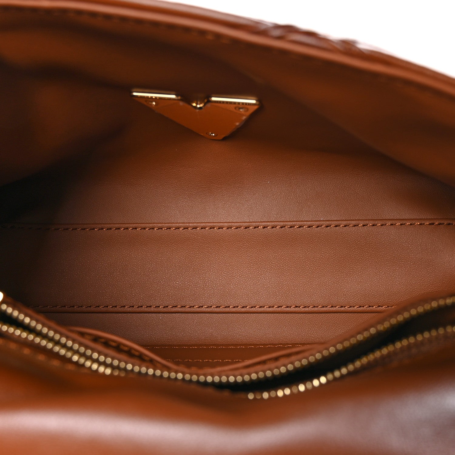 Louis Vuitton Lambskin Malletage Top Handle GO-14 MM Tan 5 of 9