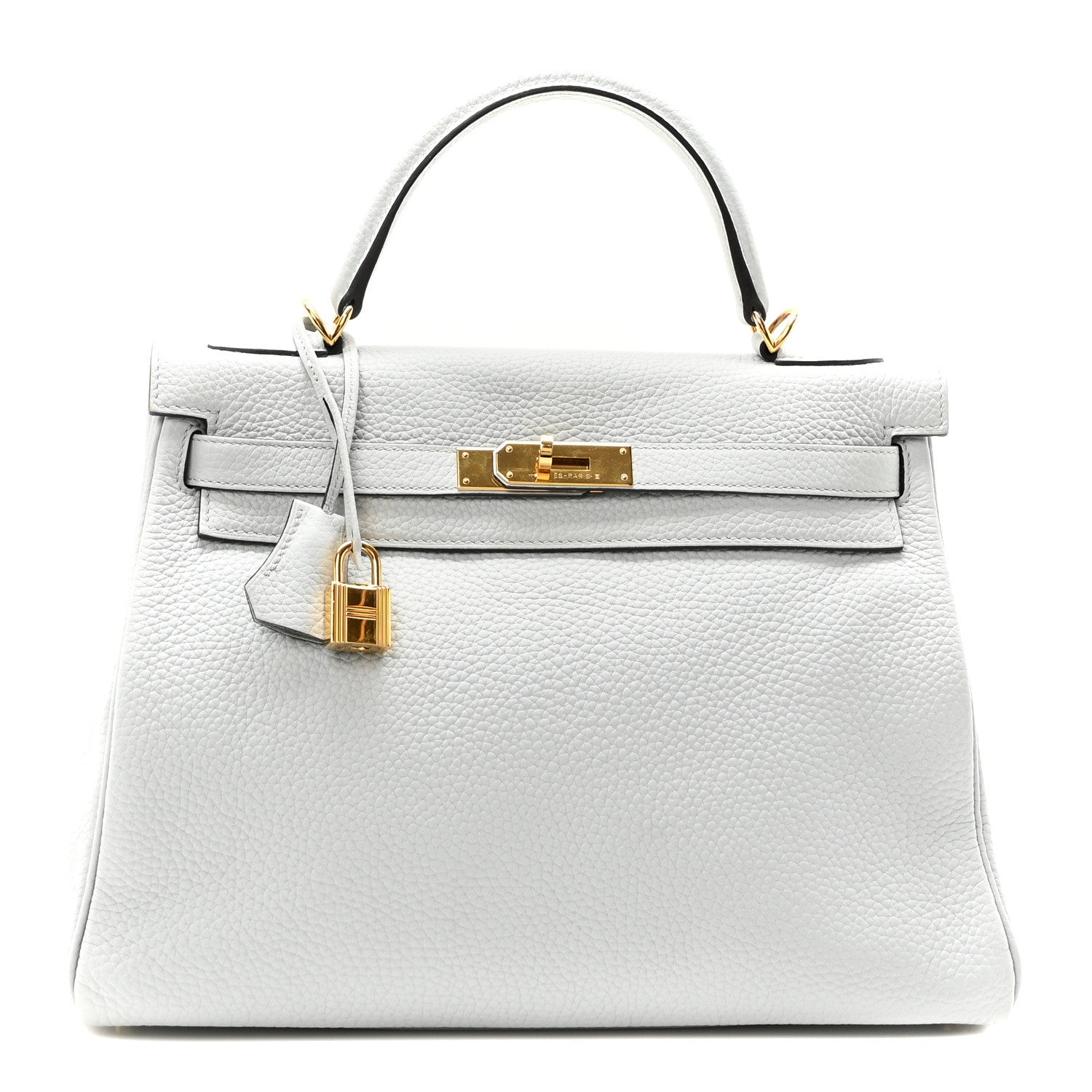 Hermes Taurillon Clemence Kelly Retourne 32 Bleu Pale 1 of 10