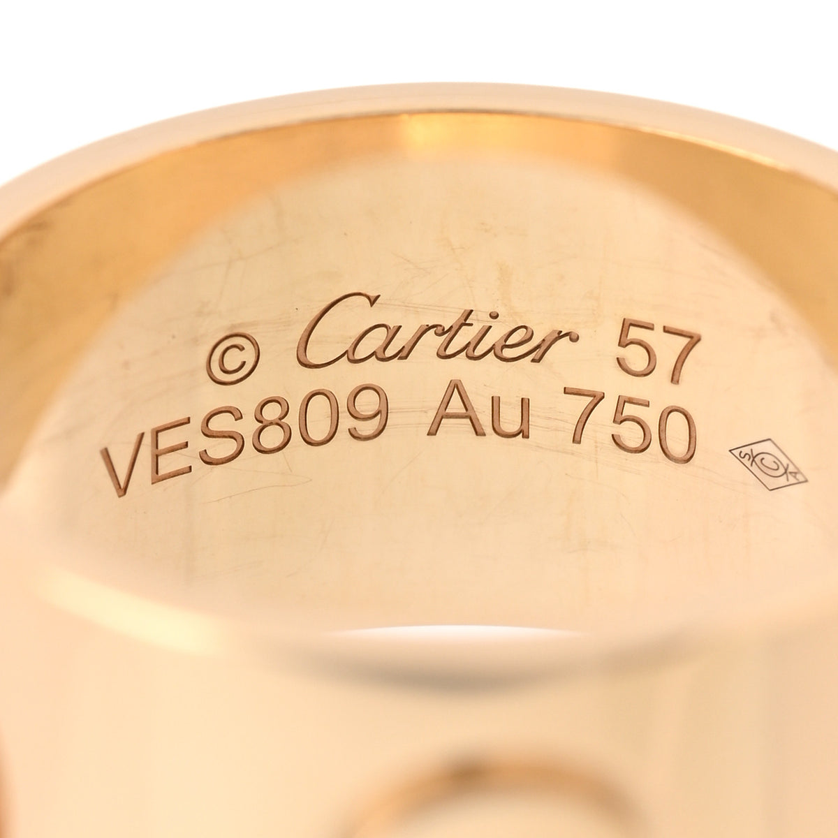 18K Yellow Gold 11mm LOVE Ring 57 8